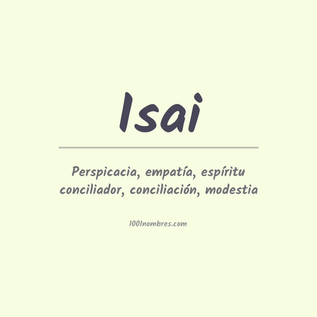 Significado del nombre Isai