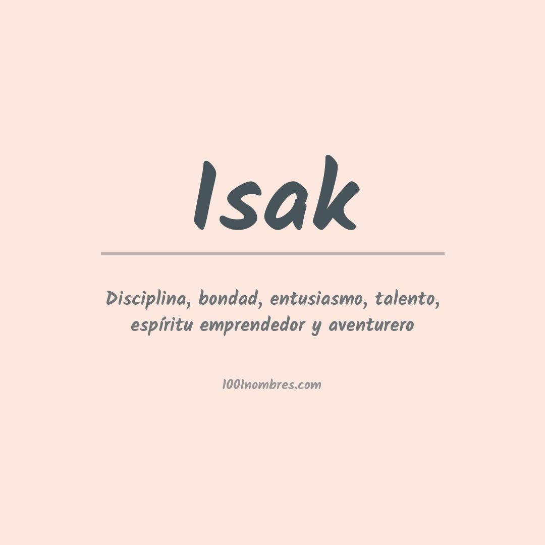 Significado del nombre Isak