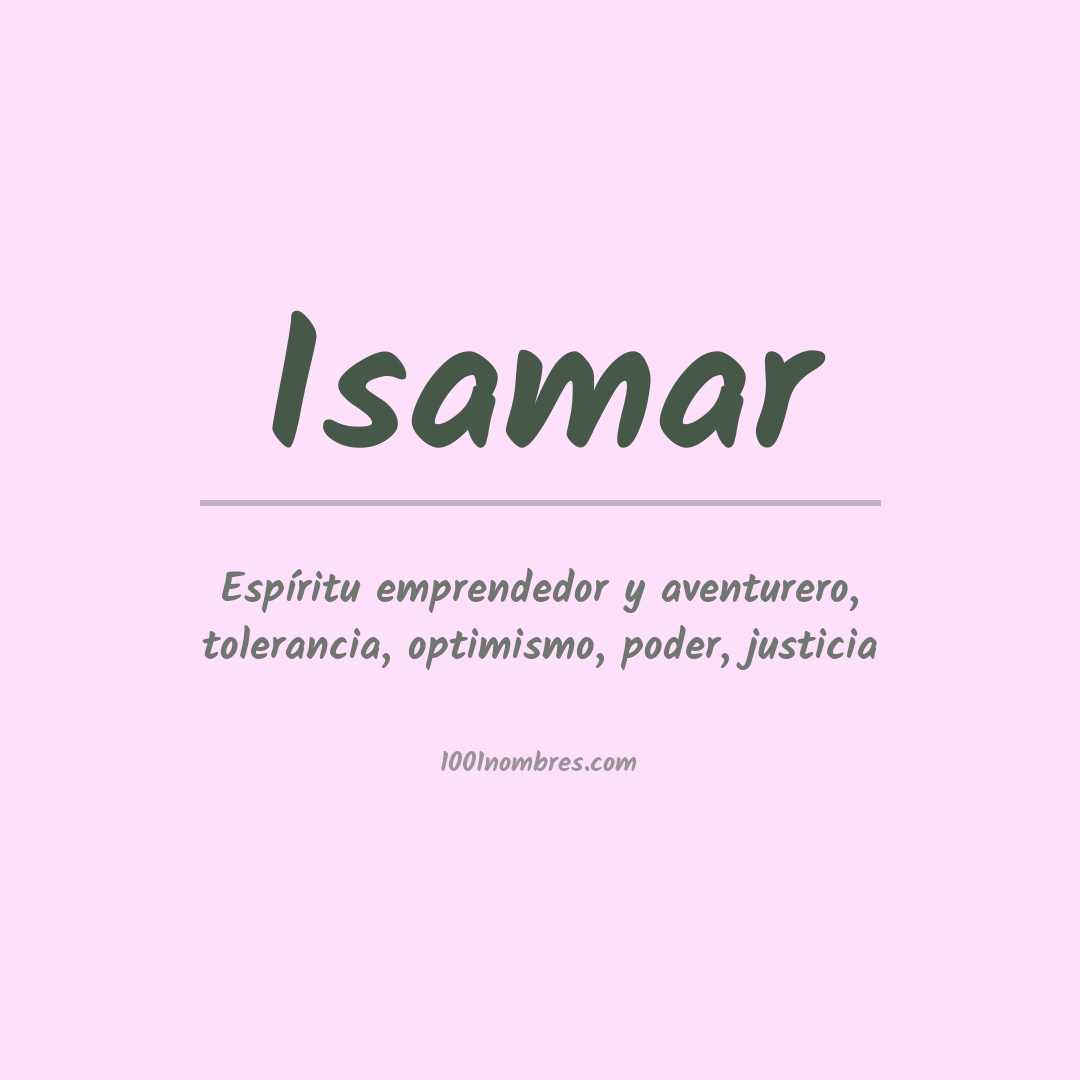 Significado del nombre Isamar