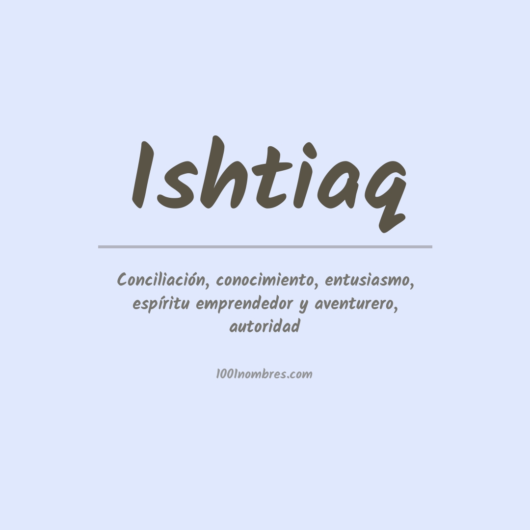 Significado del nombre Ishtiaq