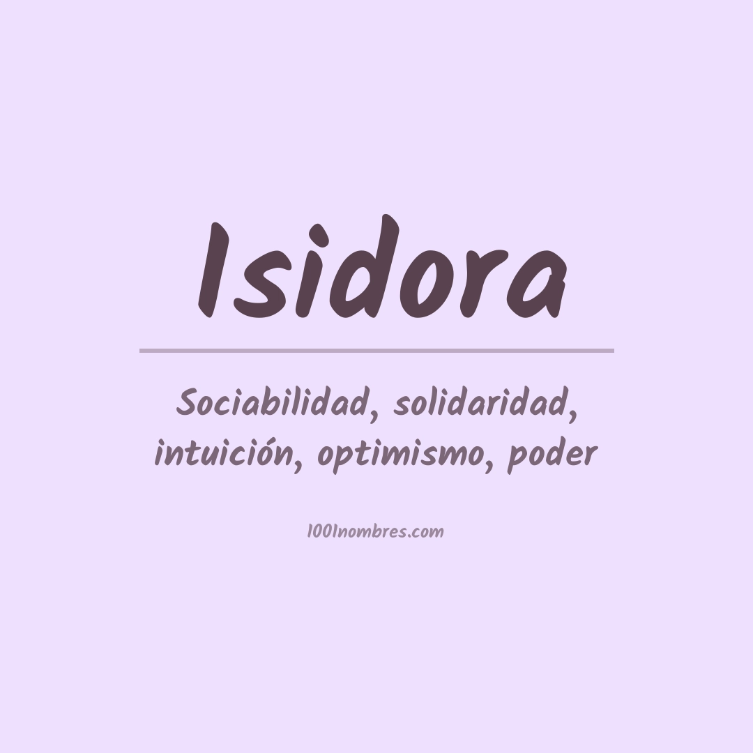 Significado del nombre Isidora
