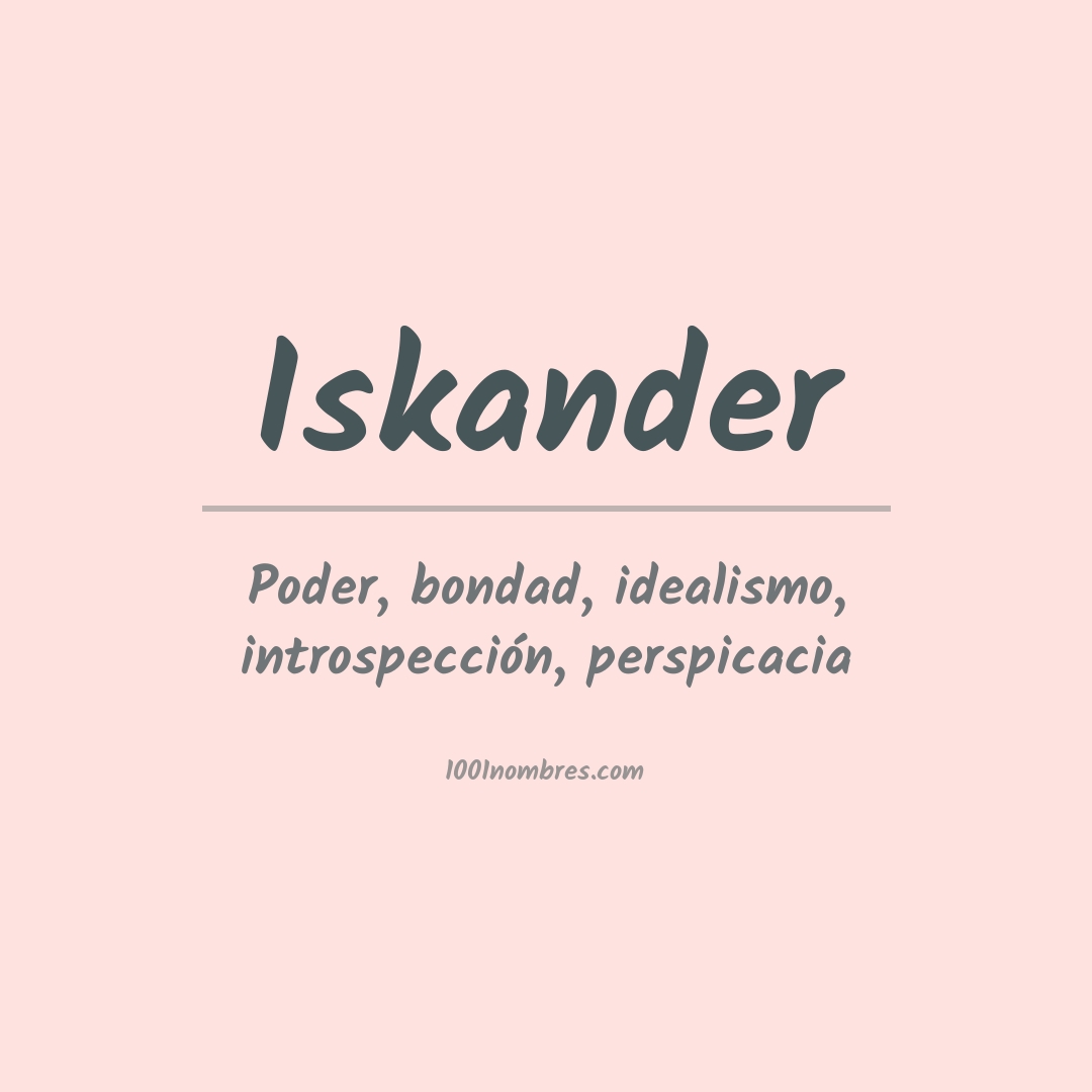 Significado del nombre Iskander