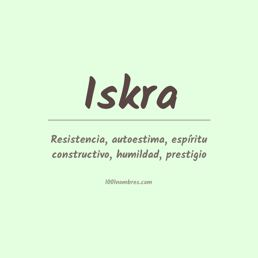 Significado del nombre Iskra