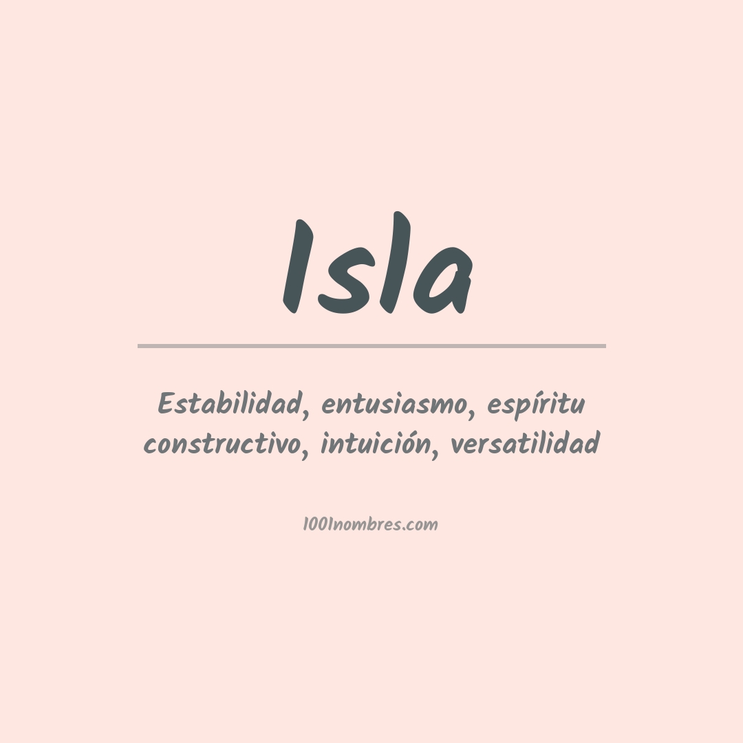 Significado del nombre Isla