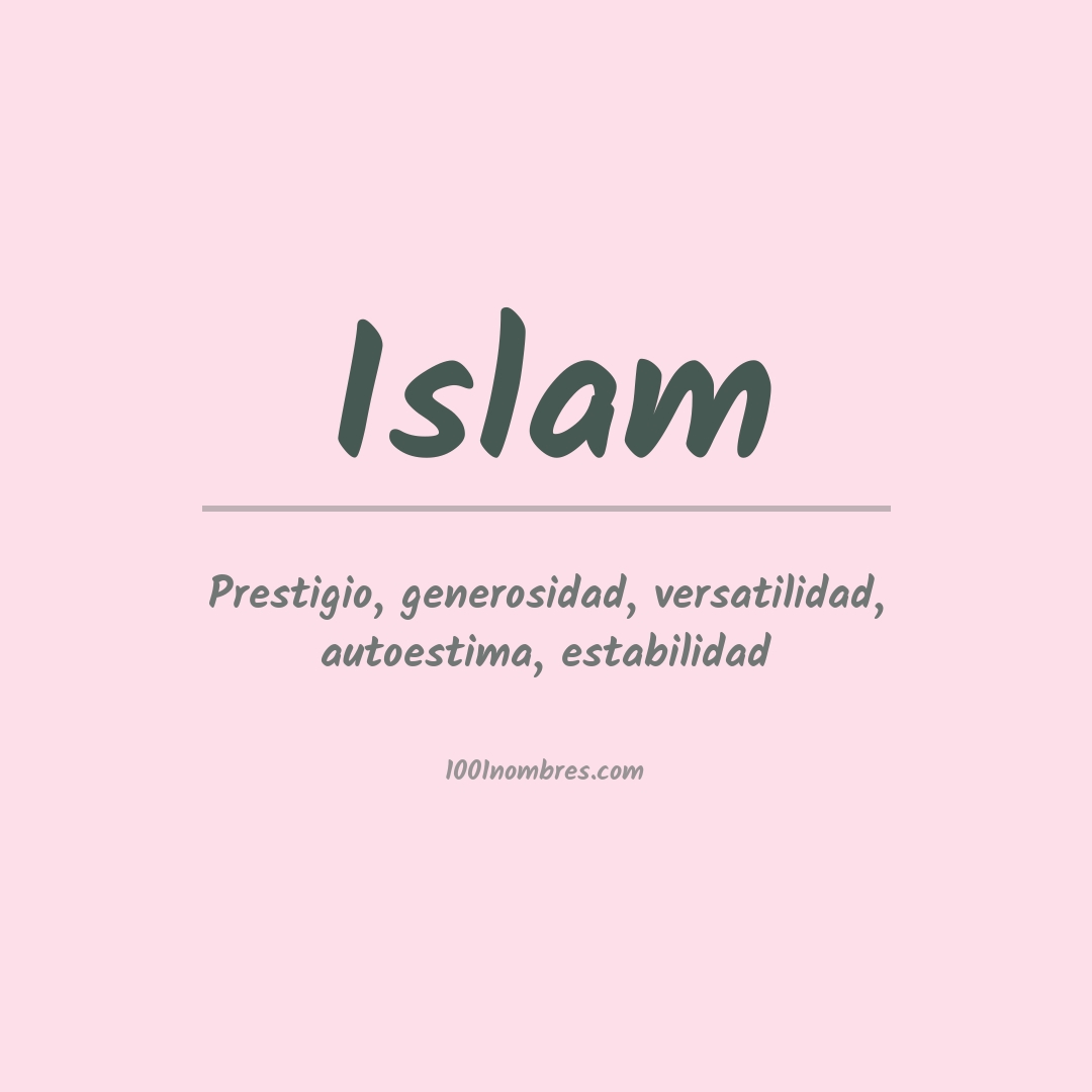 Significado del nombre Islam