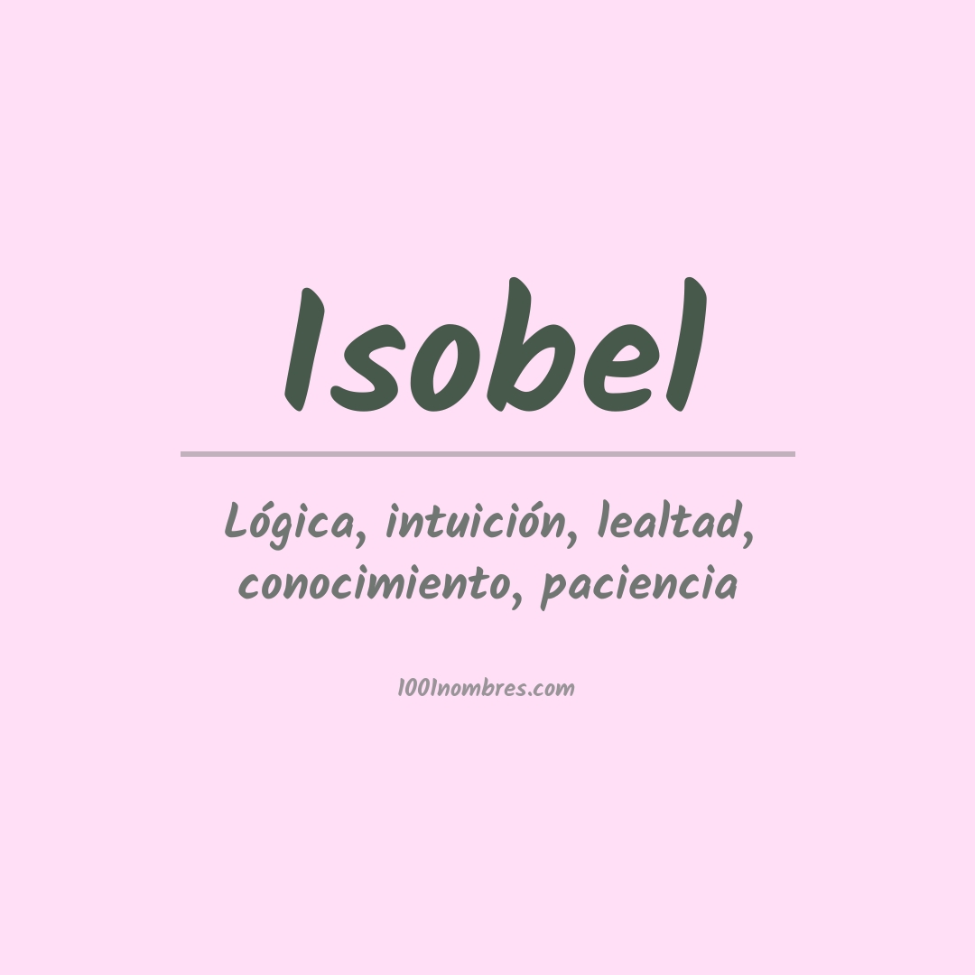 Significado del nombre Isobel Significado del nombre Isobel