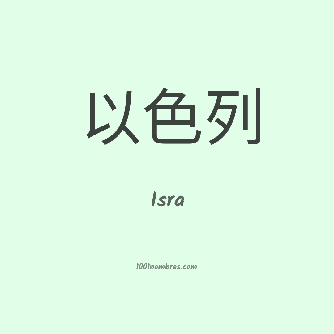 Isra en chino