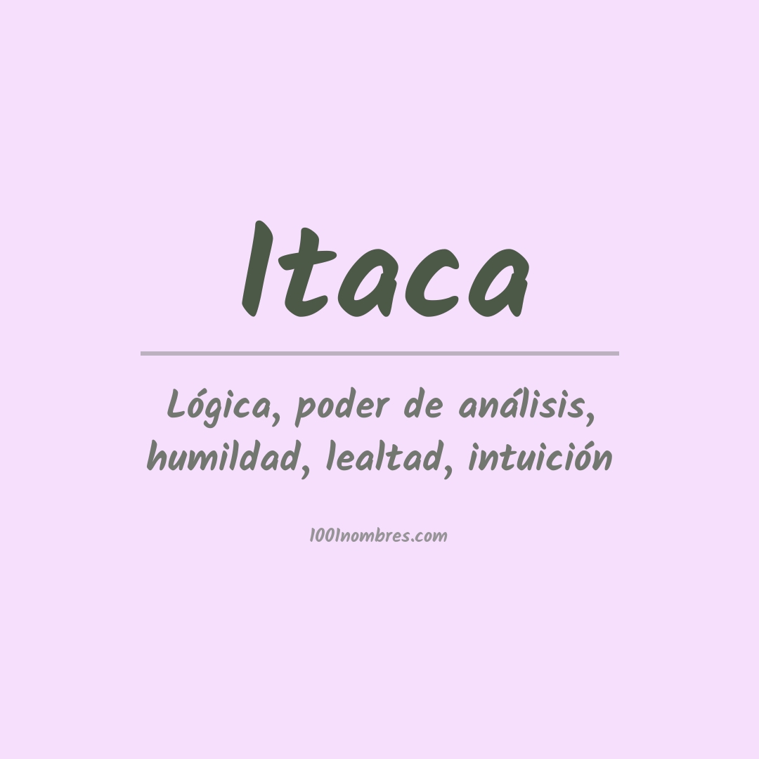 Significado del nombre Itaca