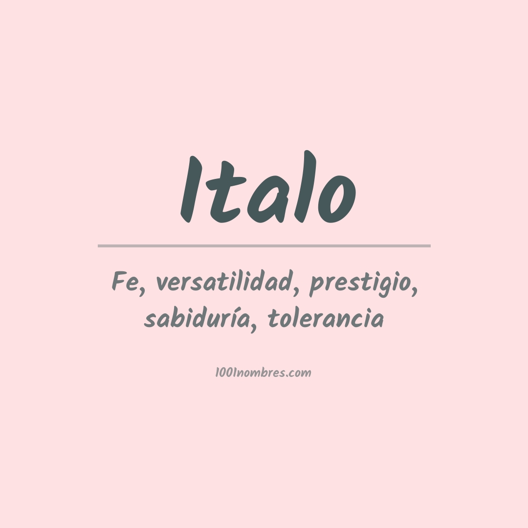 Significado del nombre Italo