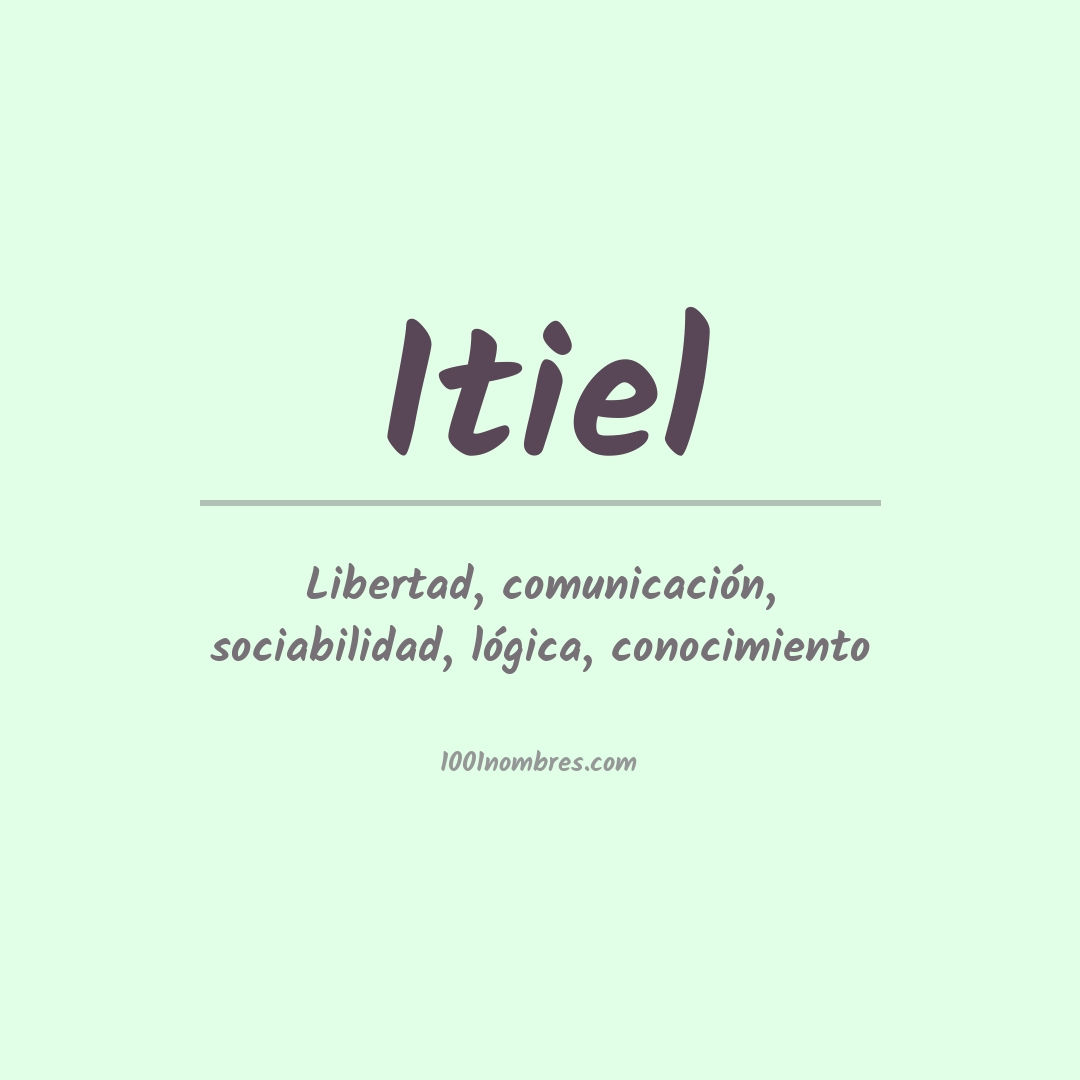 Significado del nombre Itiel