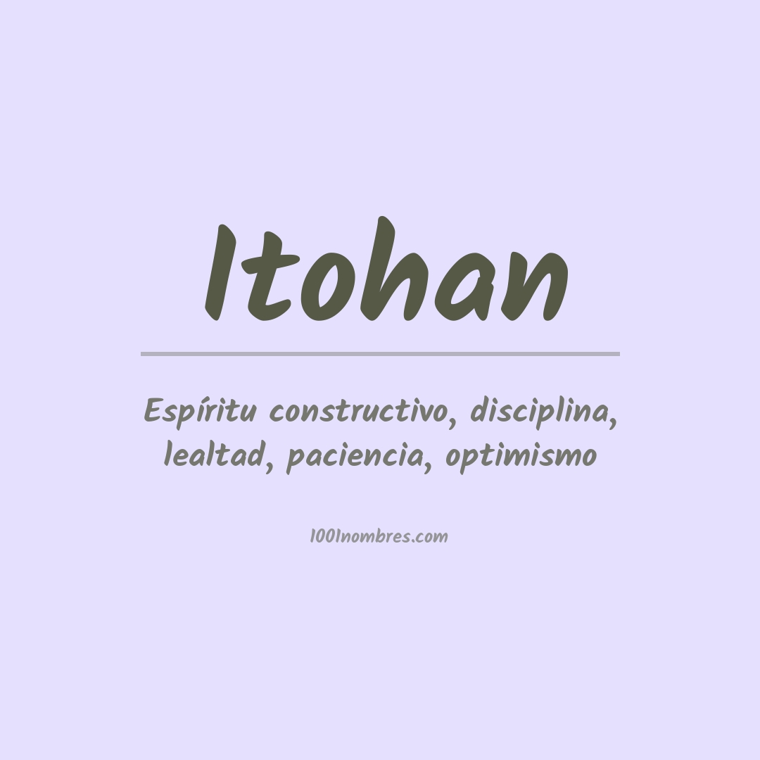 Significado del nombre Itohan