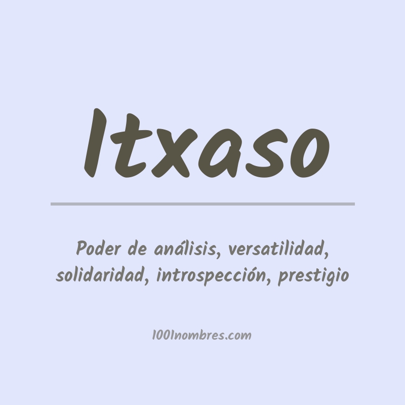 Significado del nombre Itxaso