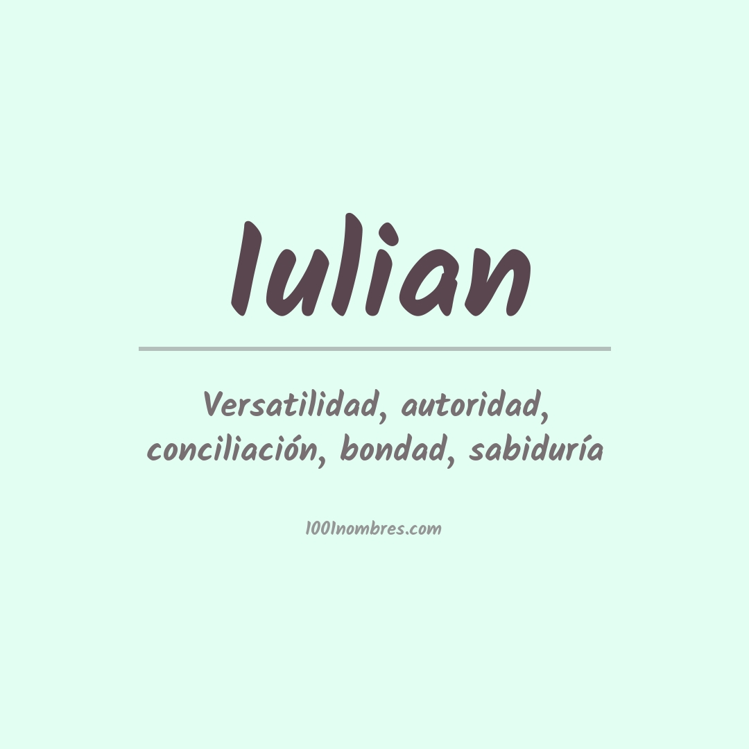 Significado del nombre Iulian Significado del nombre Iulian