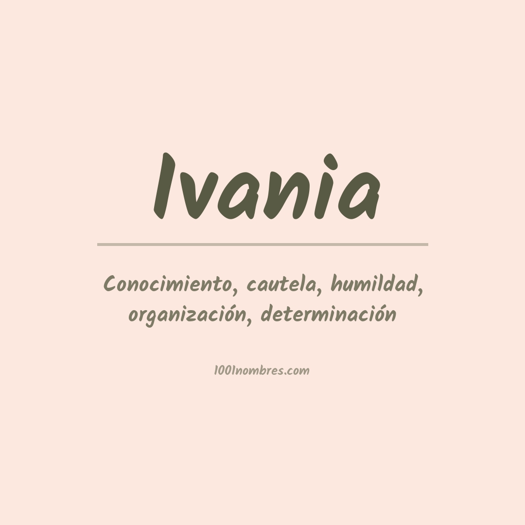 Significado del nombre Ivania