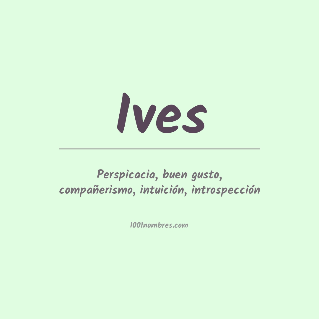 Significado del nombre Ives
