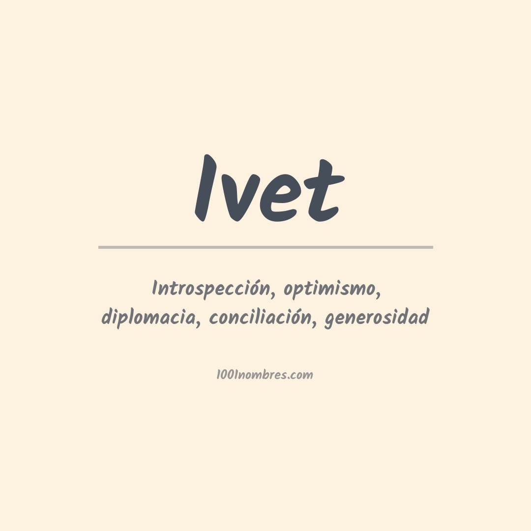 Significado del nombre Ivet