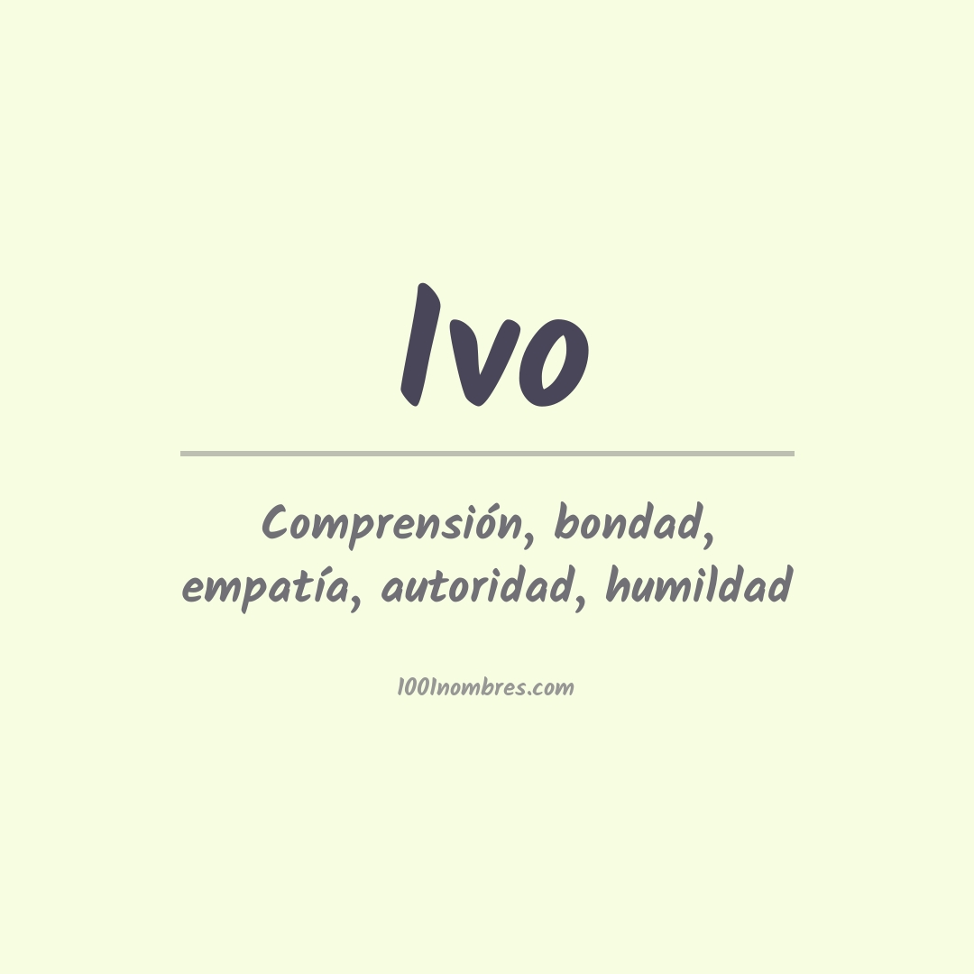 Significado del nombre Ivo