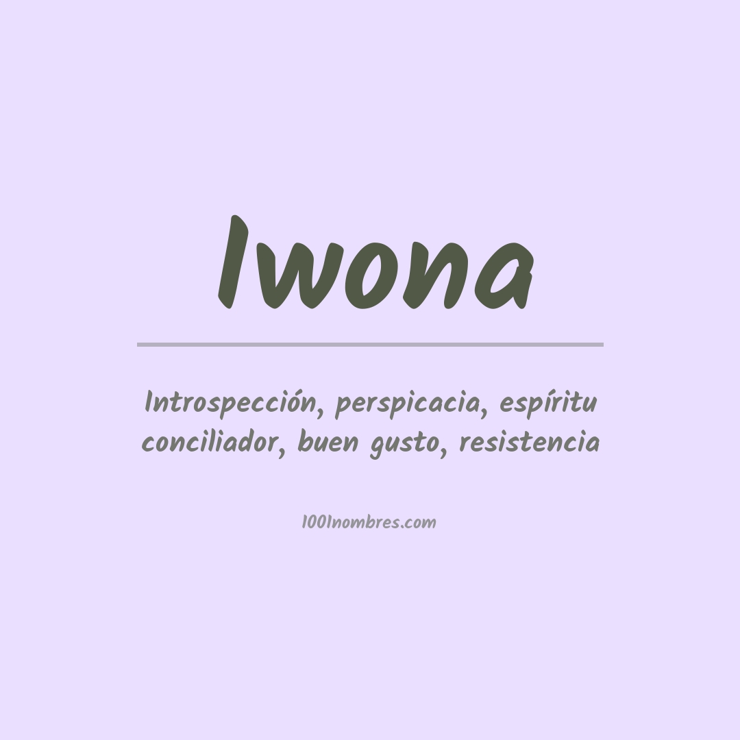 Significado del nombre Iwona