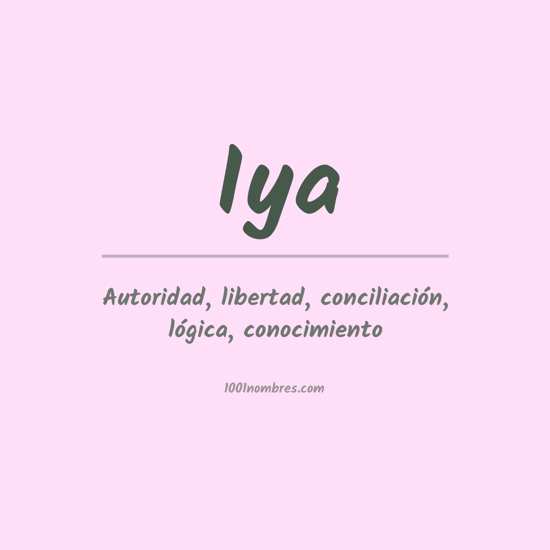 Significado del nombre Iya