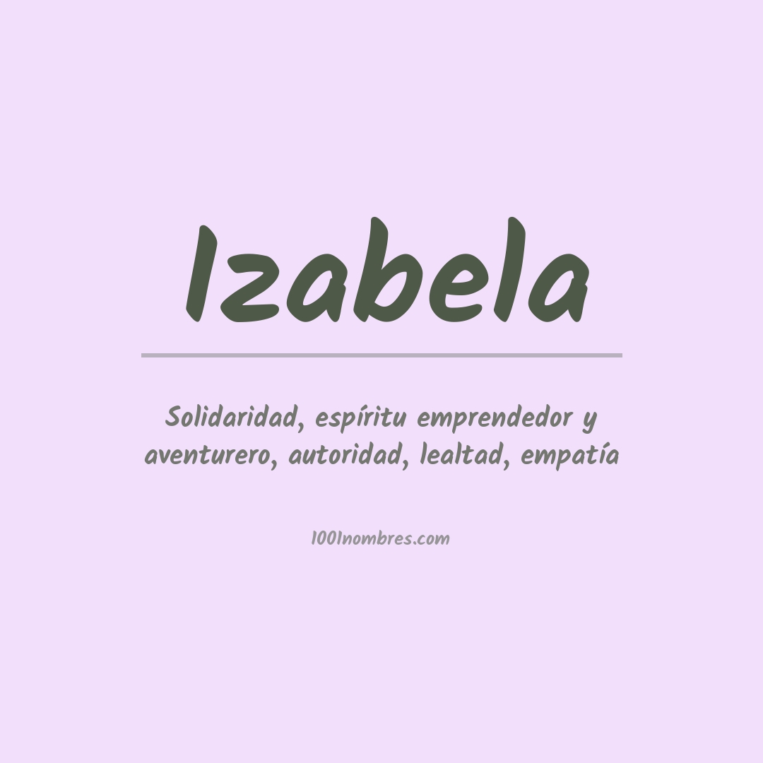 Significado del nombre Izabela