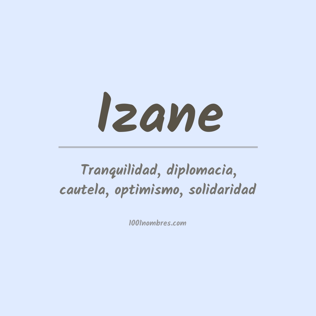 Significado del nombre Izane Significado del nombre Izane