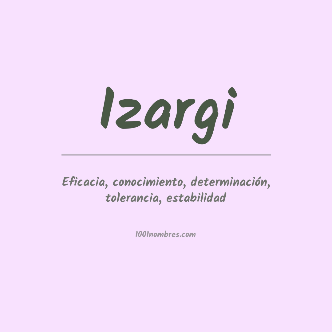 Significado del nombre Izargi Significado del nombre Izargi