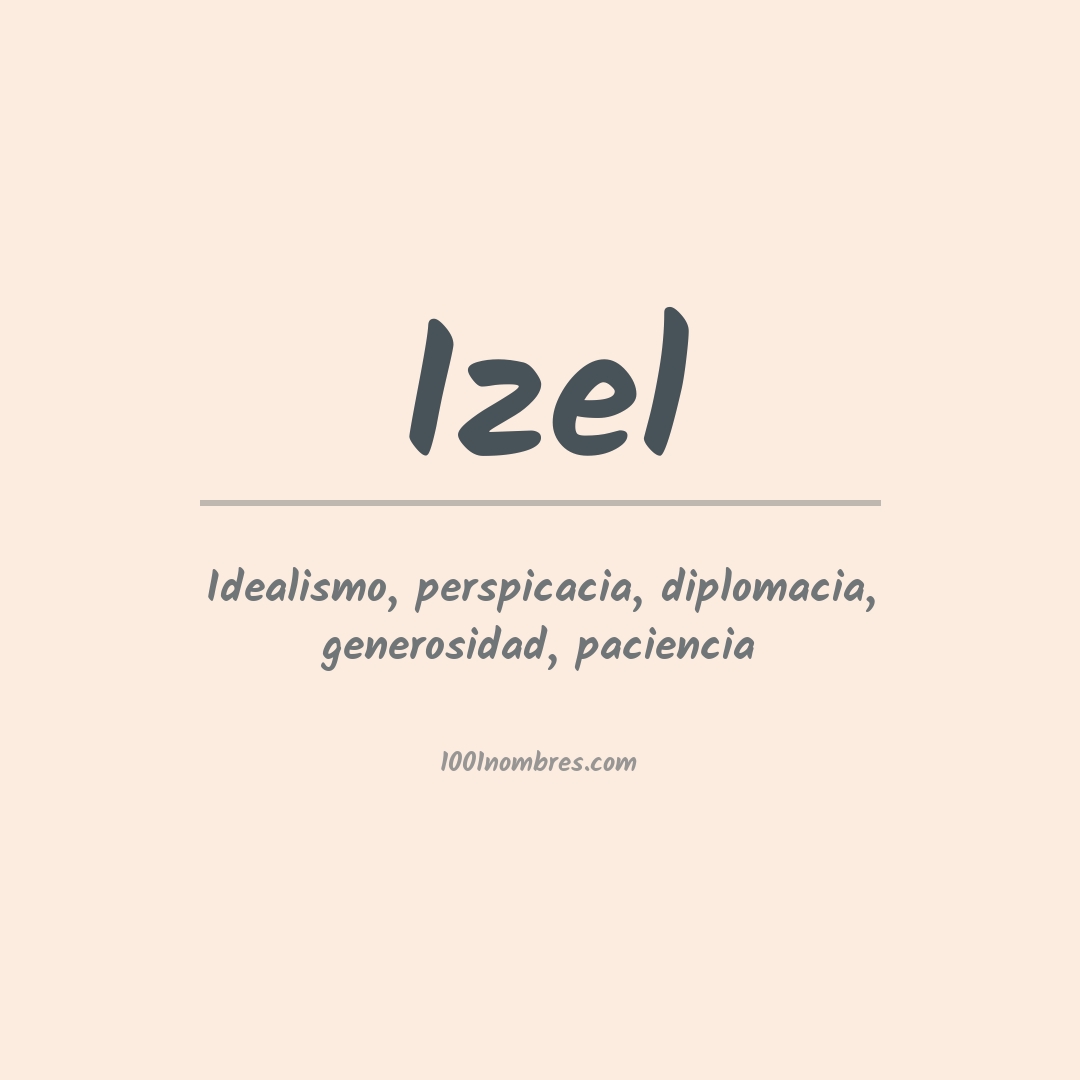 Significado del nombre Izel