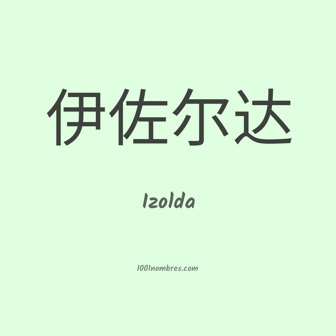 Izolda en chino Izolda en chino