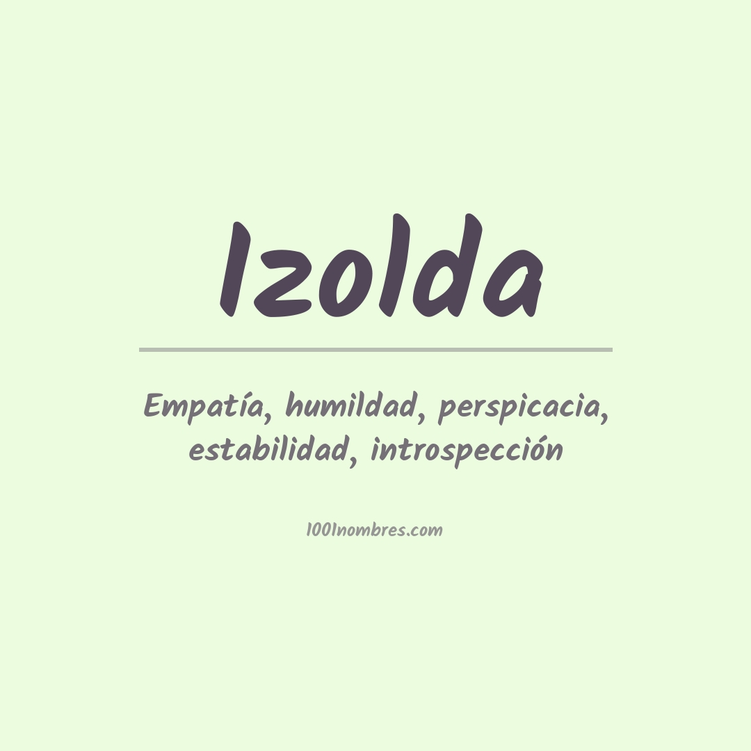 Significado del nombre Izolda Significado del nombre Izolda