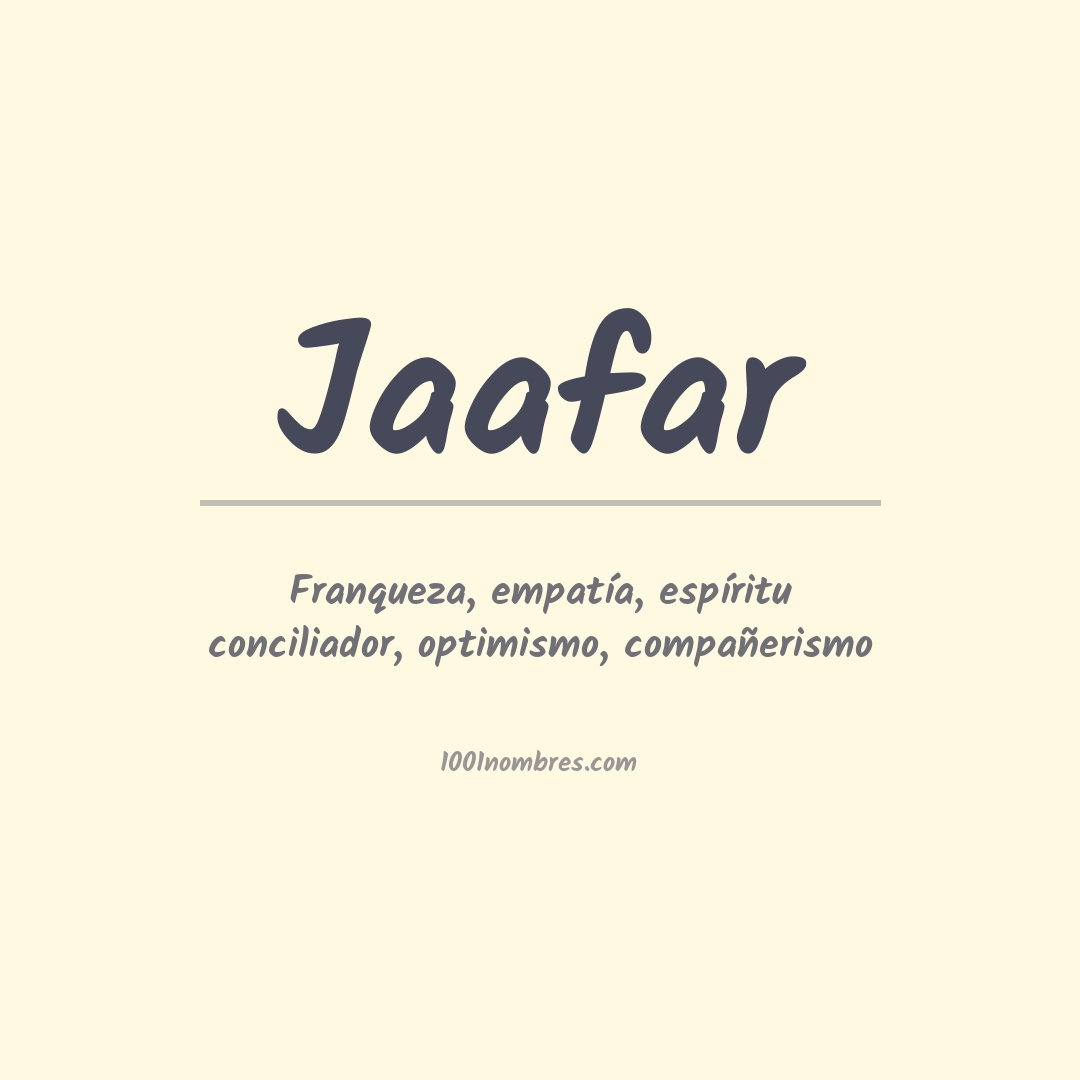 Significado del nombre Jaafar