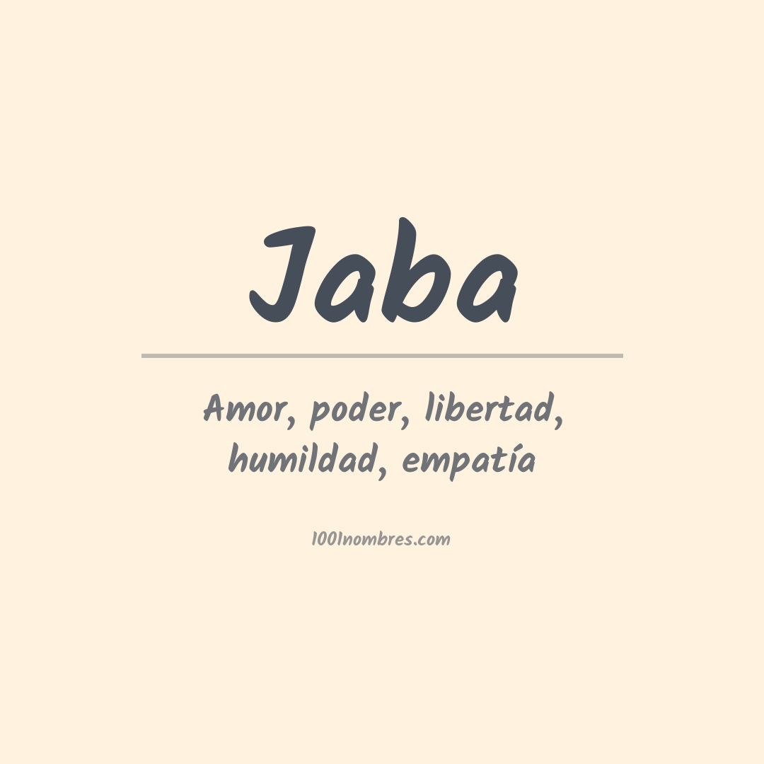 Significado del nombre Jaba