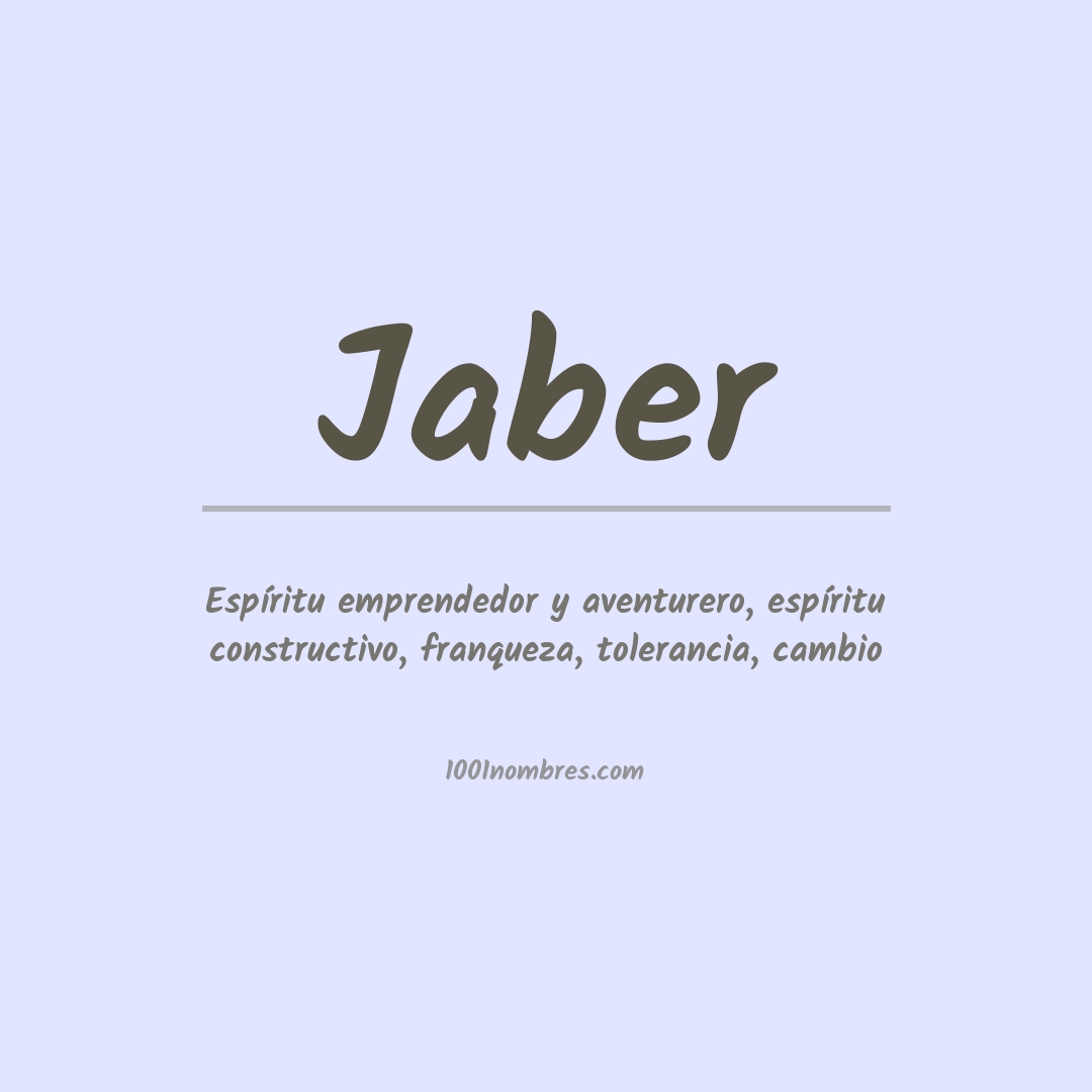 Significado del nombre Jaber