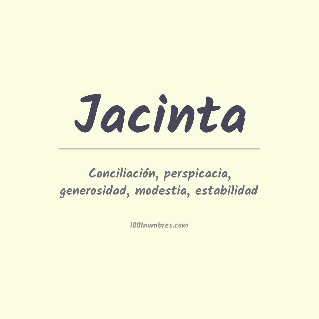 Significado del nombre Jacinta