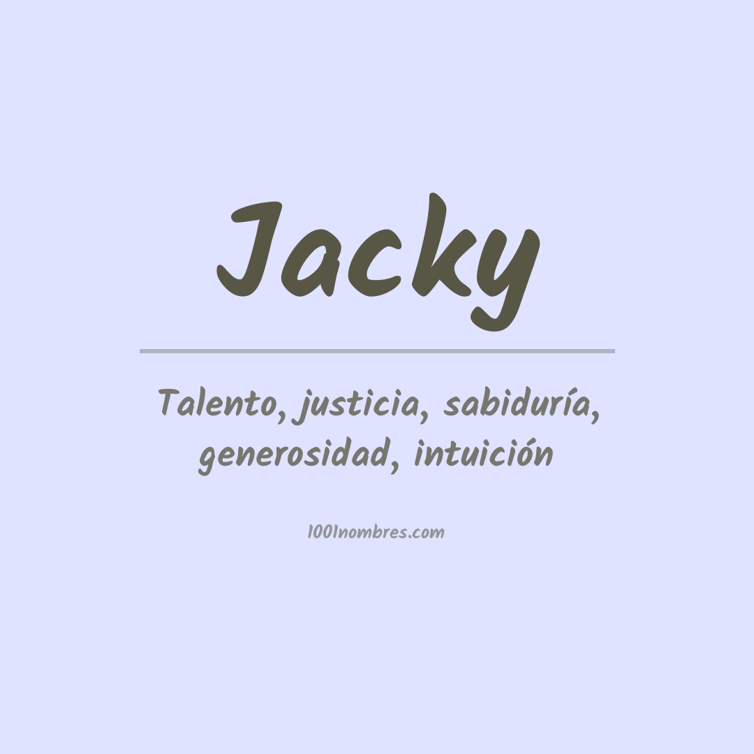 Significado del nombre Jacky