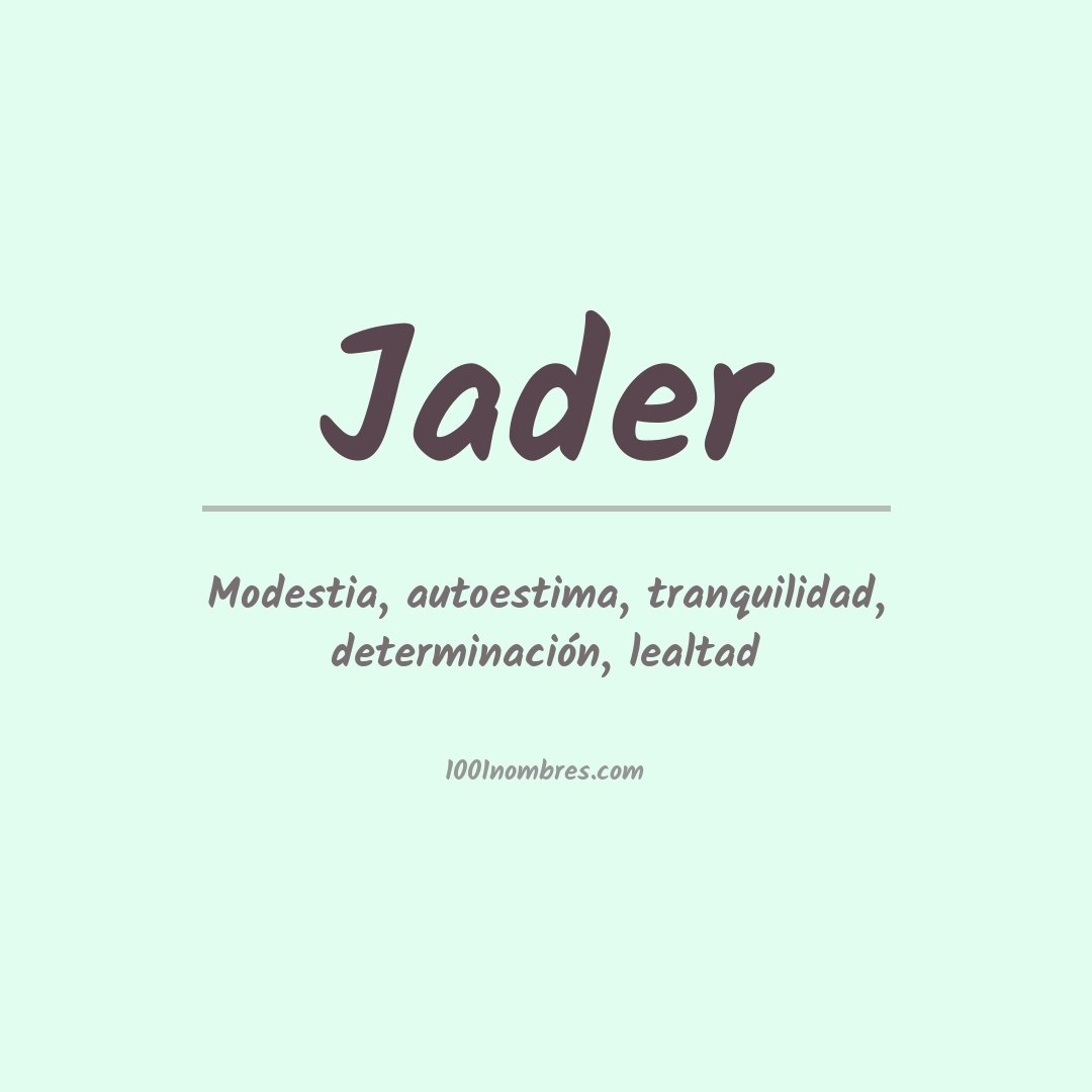Significado del nombre Jader