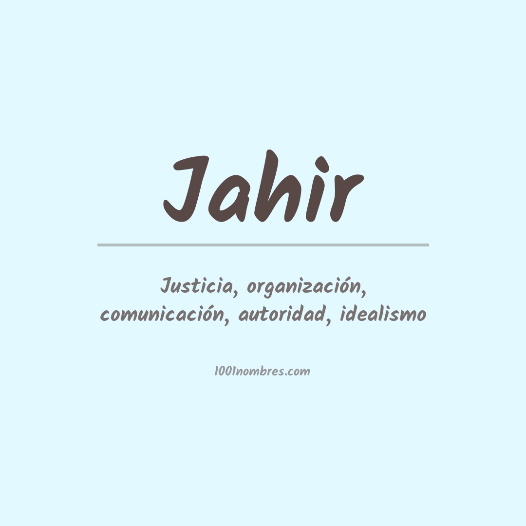 Significado del nombre Jahir