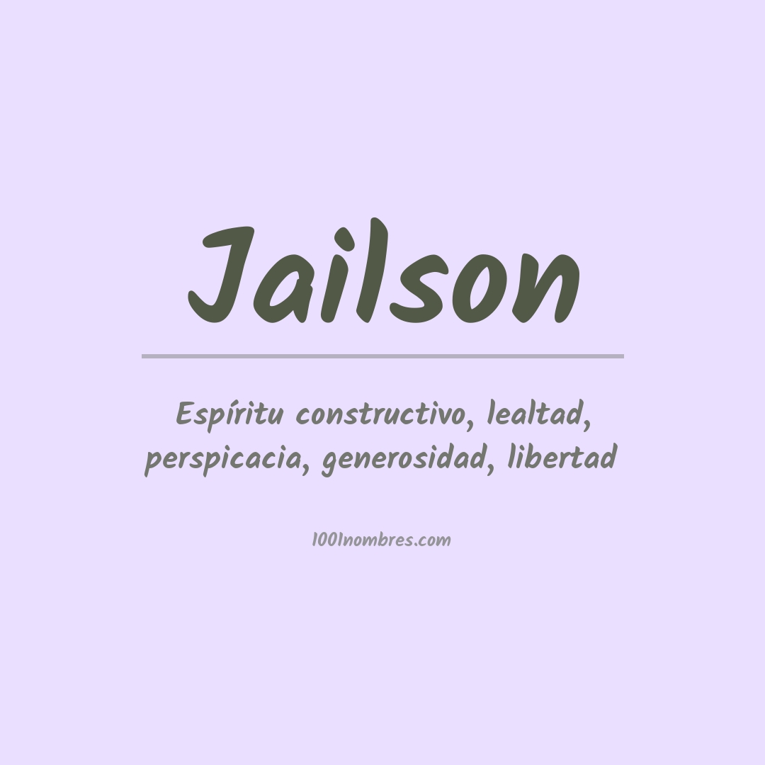 Significado del nombre Jailson