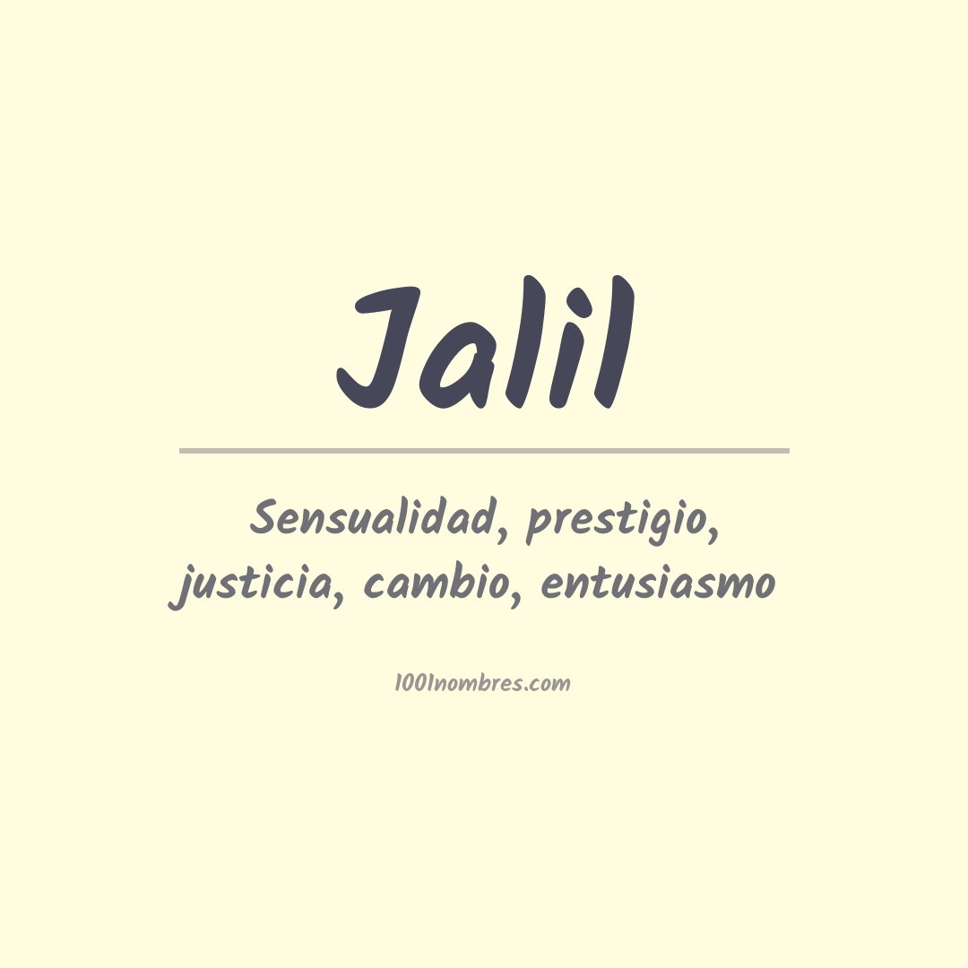 Significado del nombre Jalil