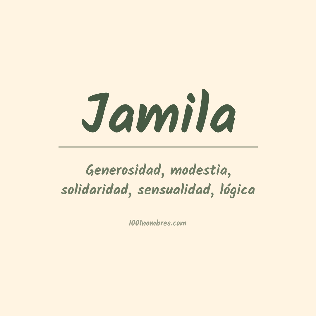Significado del nombre Jamila