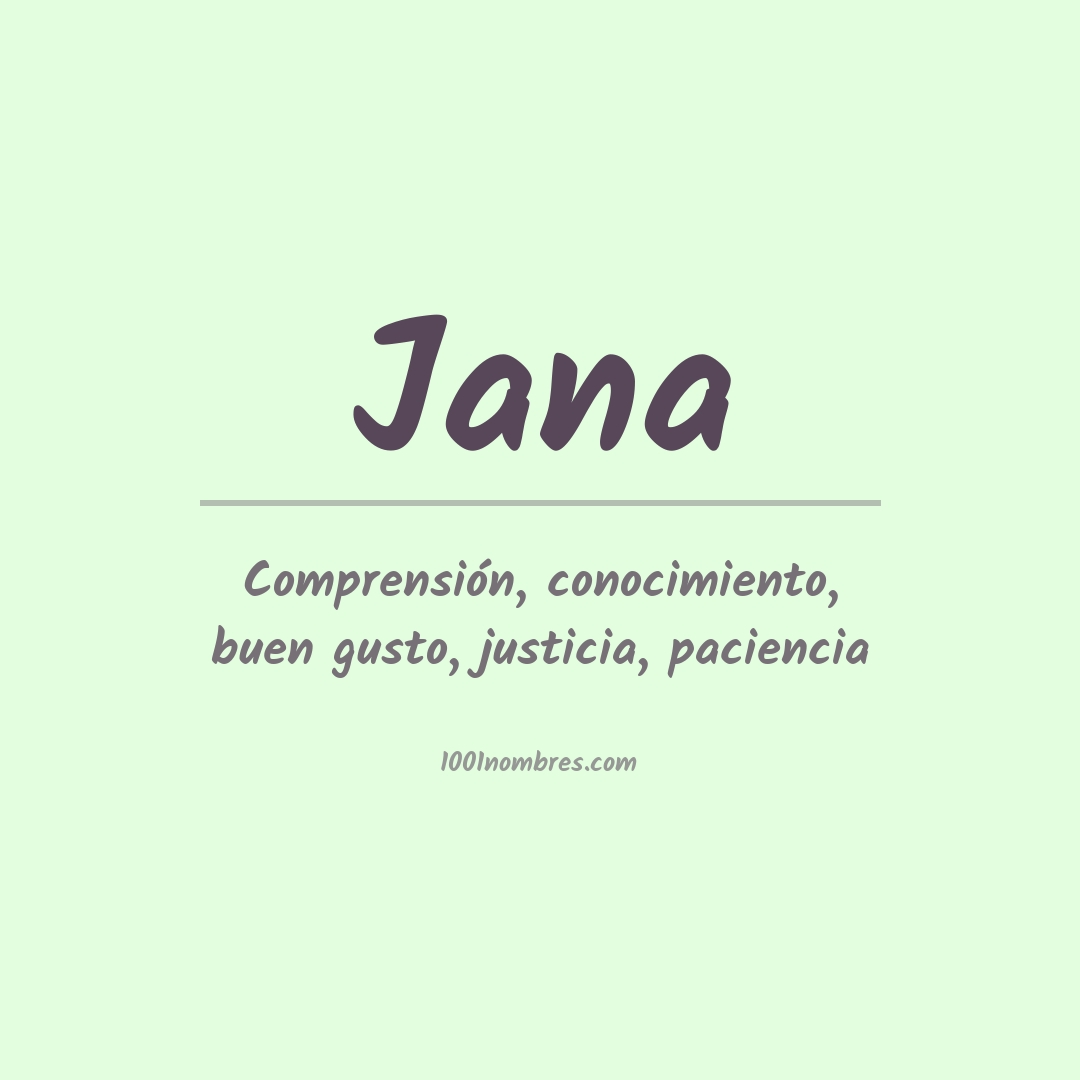 Significado del nombre Jana