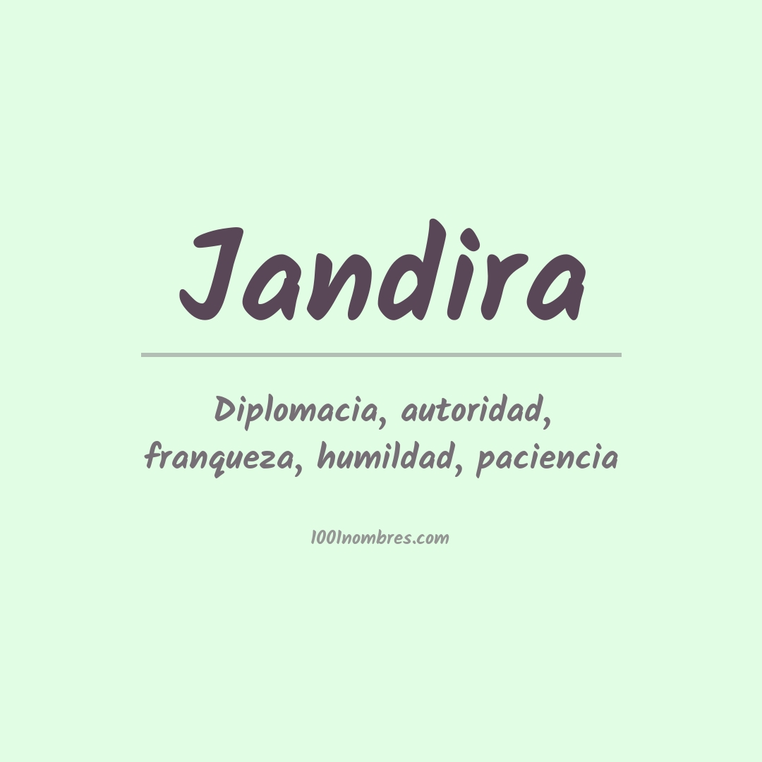 Significado del nombre Jandira