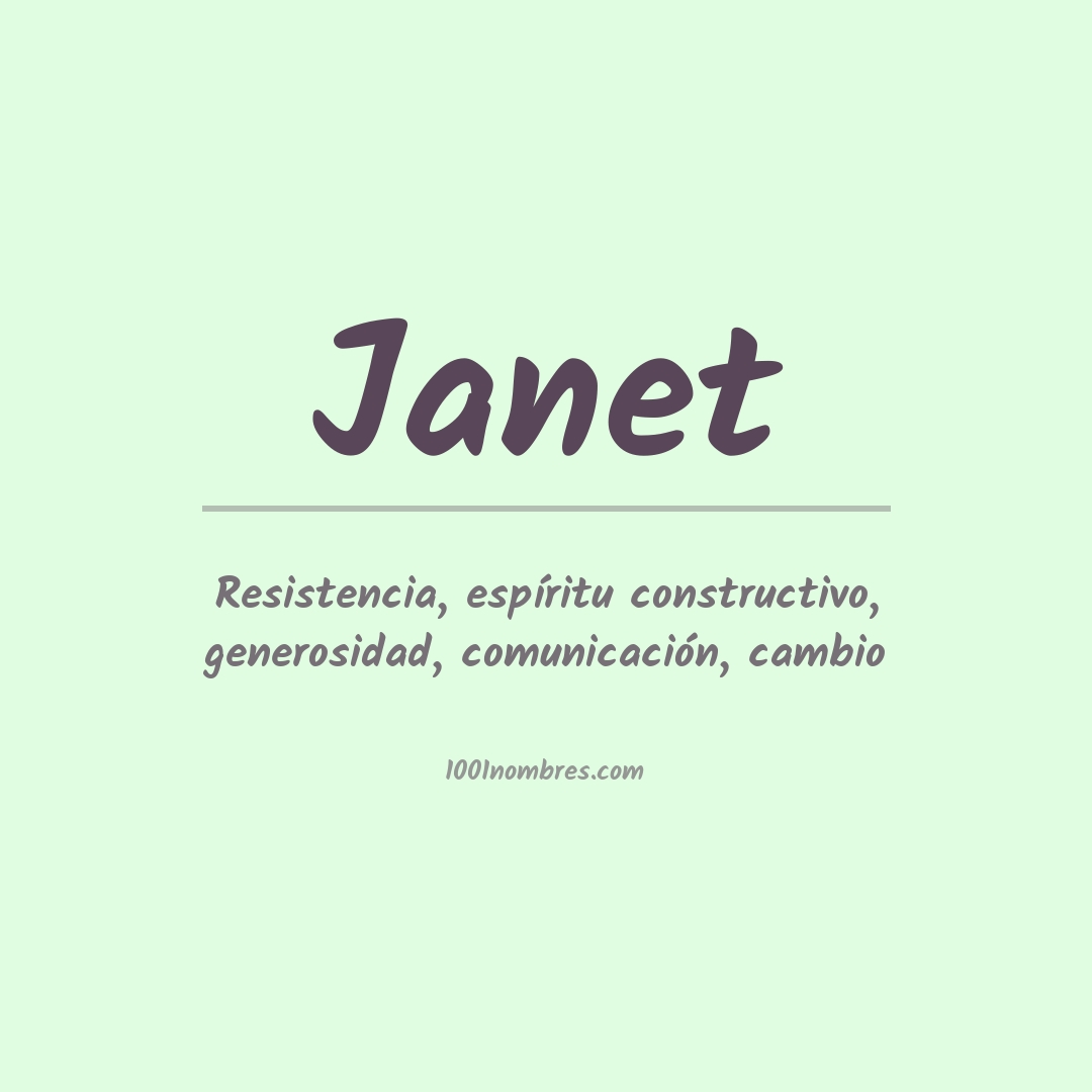 Significado del nombre Janet
