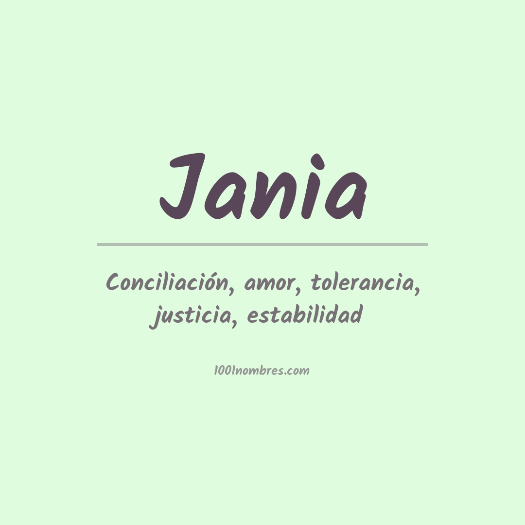 Significado del nombre Jania