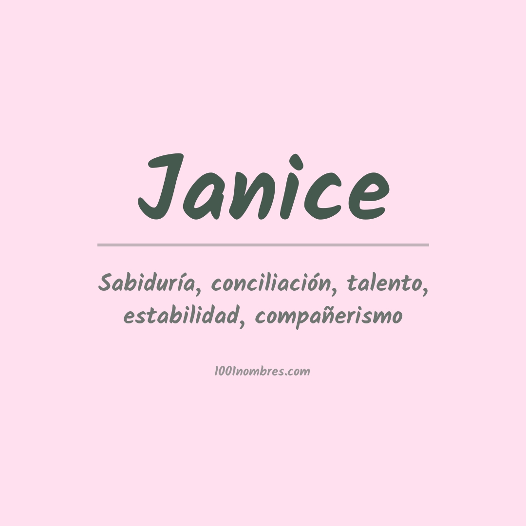 Significado del nombre Janice