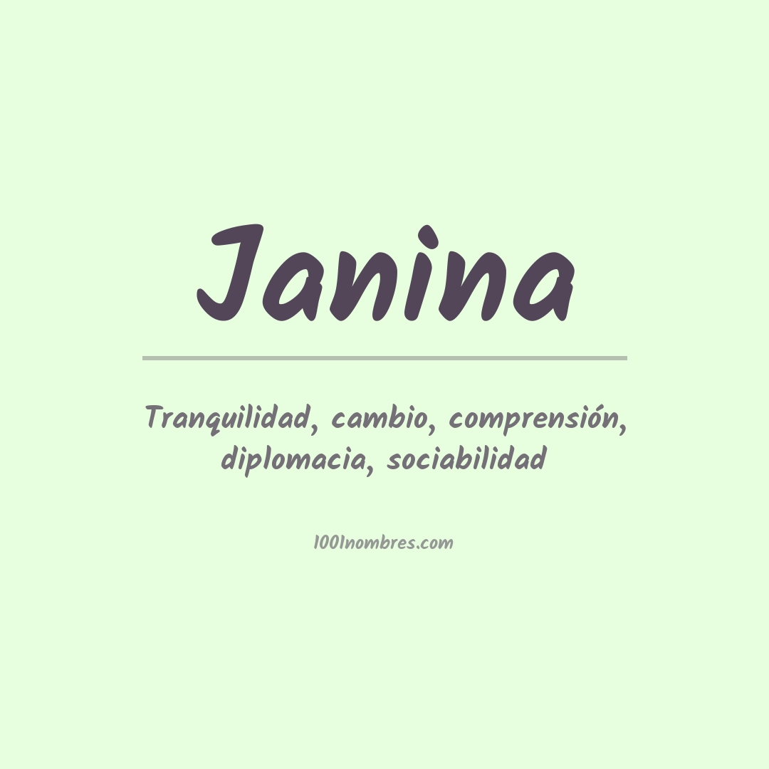 Significado del nombre Janina