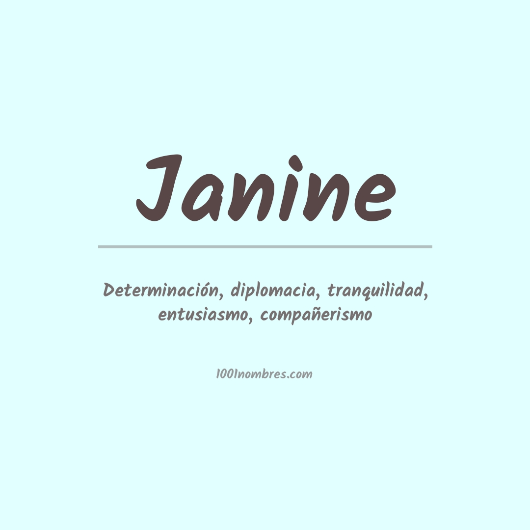 Significado del nombre Janine