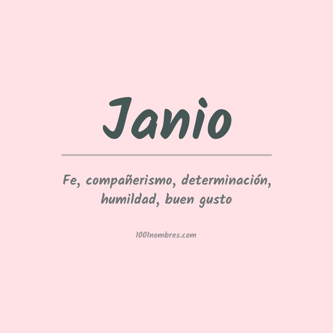 Significado del nombre Janio