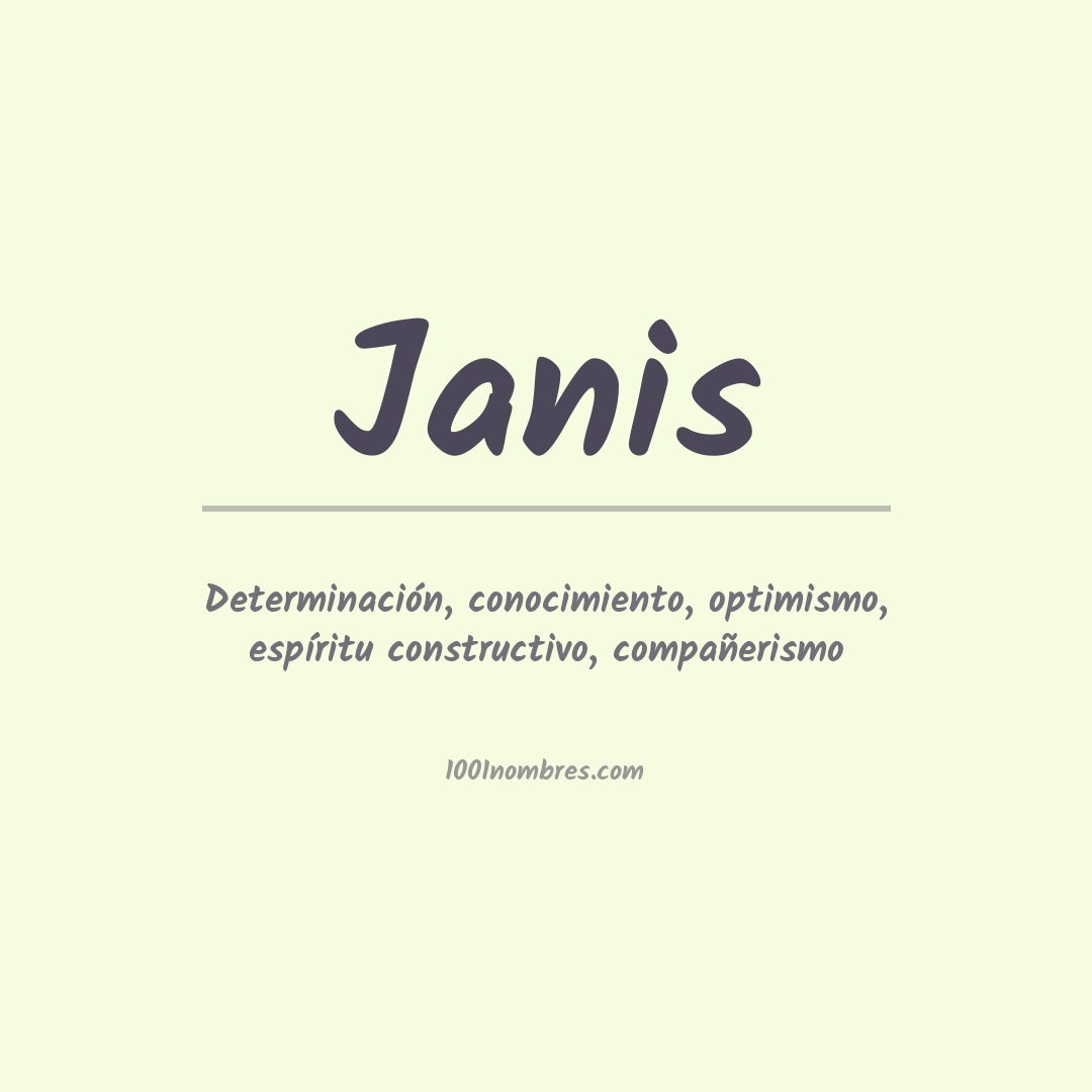 Significado del nombre Janis