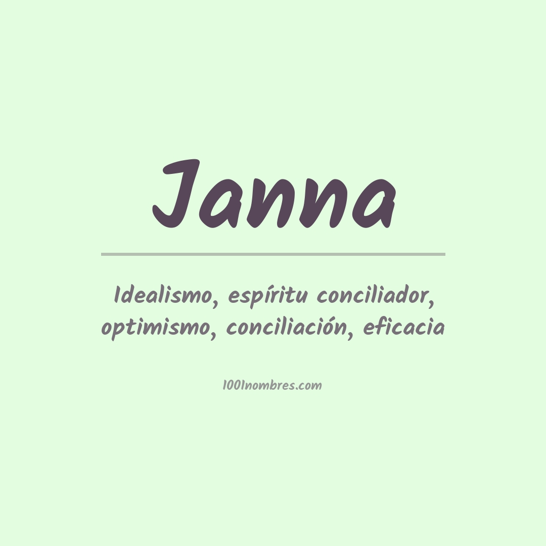 Significado del nombre Janna