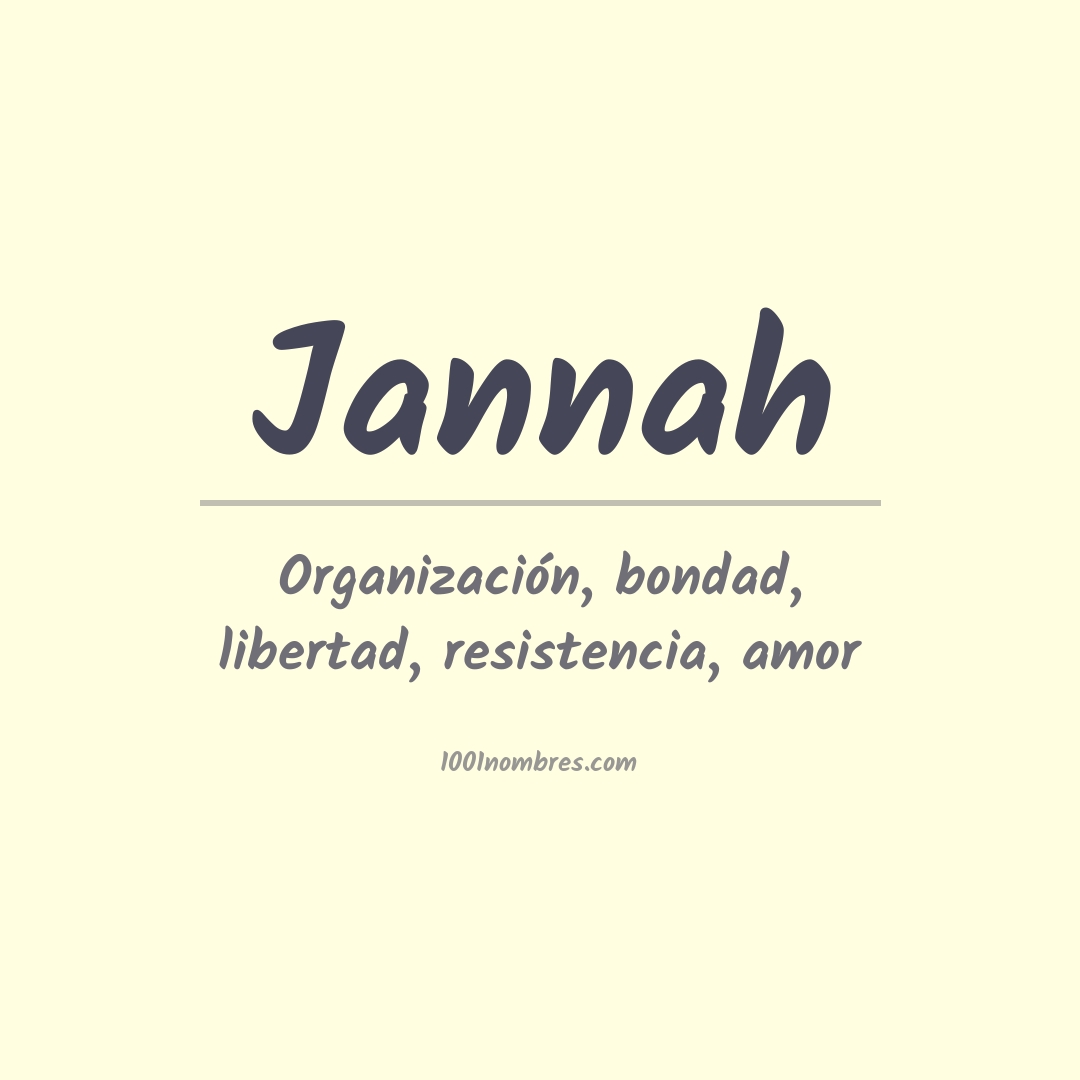 Significado del nombre Jannah Significado del nombre Jannah